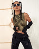 Image de Ajak Crop Top in Dystopian Crease Khaki