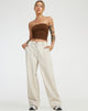 Image du pantalon Albus en écru à maille brune