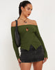 Image de Amandari Bardot Top in Khaki