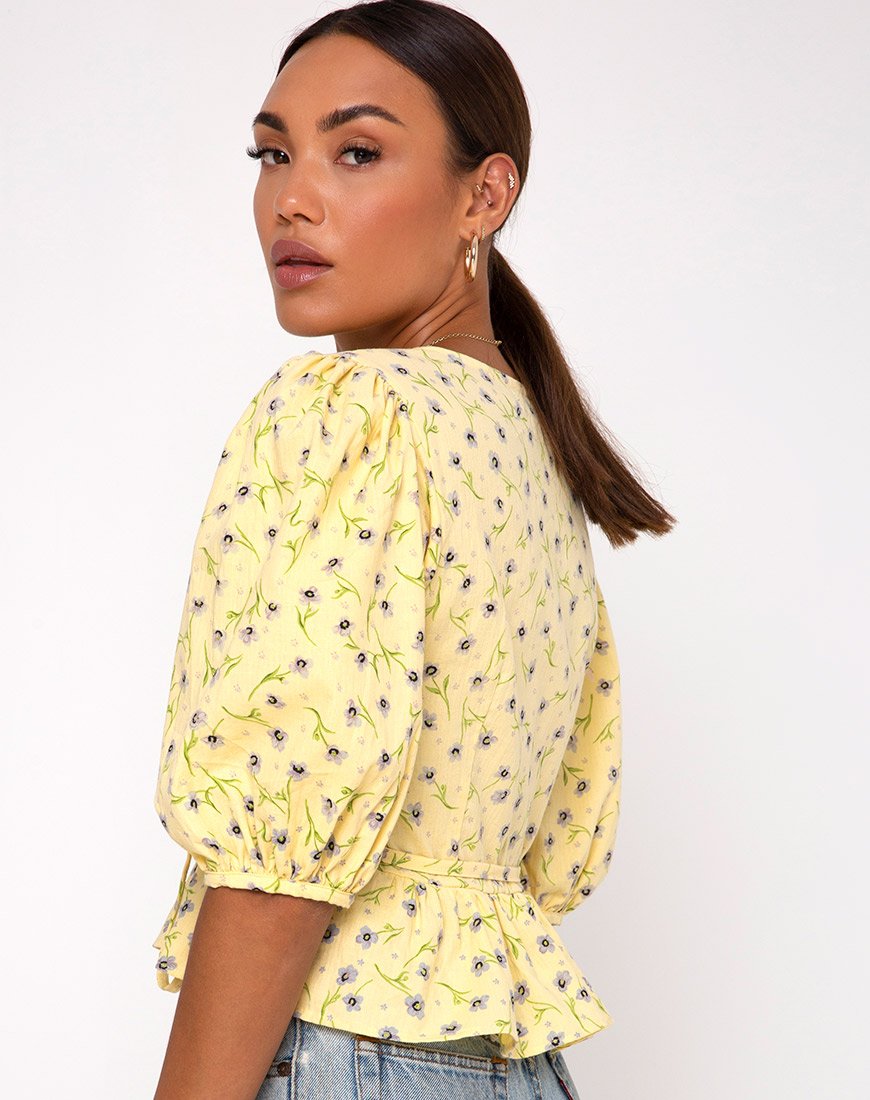 Image de Amiya Top in Wild Flower Lemon Drop