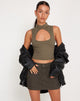 Image de Annesley Crop Top in Tarmac Green