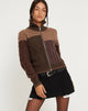 image de Arelius Knitted Jacket in Tonal Brown