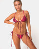 Image de Ava Bikini Top in Red Snake
