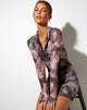 Image de la robe Avaya en maille Smoke Black Grey