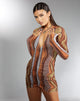Image de MOTEL X IRIS Mini robe Aviva en dégradé de terre