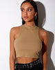 Image de l'Azura Crop Top en Rib Camel
