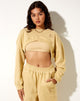Image of Bacel Cropped Sweatshirt in Custard M Embro