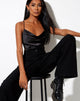 Image de Baila Crop Top in Satin Black
