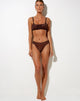 Image de la culotte Tals en mini zèbre noir et marron