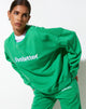 image de Ted Sweatshirt en Fun Green avec broderie "Live Better