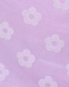 Lilas Mesh Daisy White Flock