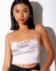 Image de Belisa Crop Top in Satin Silver Grey