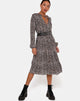 Image de Bello Midi Dress in Rar Leopard Brown