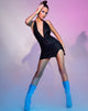 Image de Berno Bodycon Dress in Drape Sequin Black