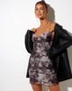 Image de Besky Mini Robe en Maille Fumée Noir Gris