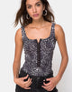 Image de Bida Bodice in Grey Rar Leopard