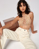 Image de Bima Crop Top in Tan Mushroom