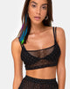 Image de Blink Crop Top in Crystal Net Black
