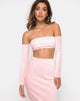 Image de la jupe midi Bobby en tricot duveteux Candy