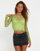 Image de Bonca Long Sleeve Top in Lace Lime