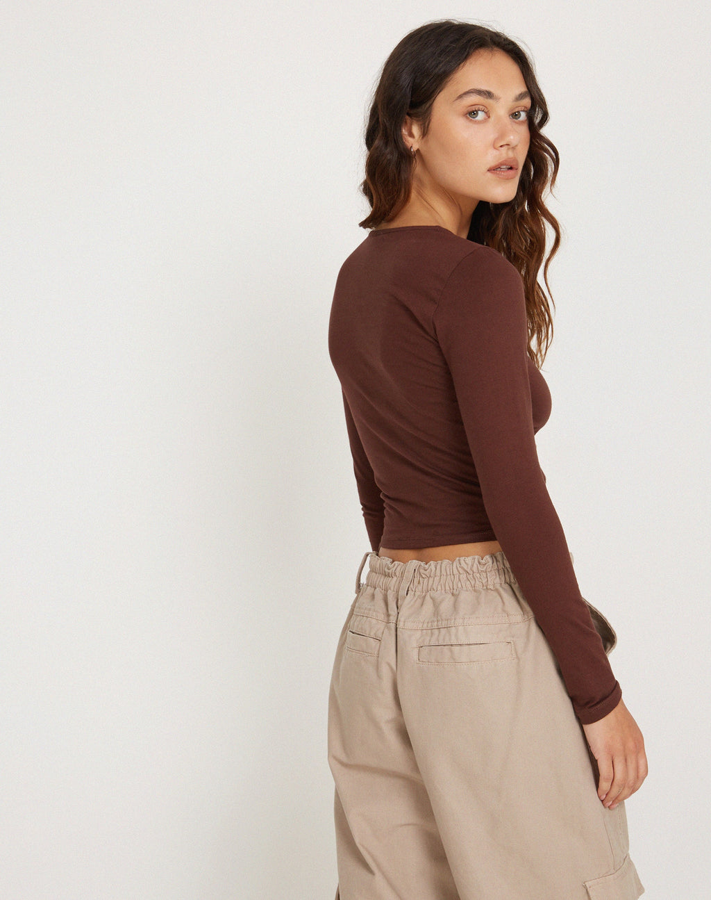 Top à manches longues Bonja Seal Brown