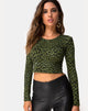 Image de Bonnie Crop Top in Cheetah Khaki