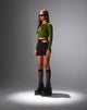 Image de Bonnie Long Sleeve Top in Optic Polka Green