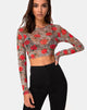 Image de Bonnie Crop Top in Tiger Rose