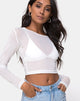 Image de Bonnie Crop Top in Ivory Net