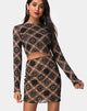 Image de Bonver Top Taupe Net with Black Sign Flock