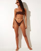 Image de FARIDA BIKINI BOTTOM DARK BROWN 34