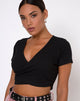 Image de Bria Crop Top in Rib Black