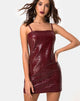 Image de la robe Burmay en PU Croco Wine