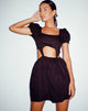 Image de Mini robe Brynlie en popeline noire