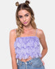 Image de Cadence Crop Top in Faux Fur Lilac