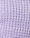 Chunky Knit Lilas et Blancs