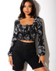 Image de Carmen Longsleeve Top in Night Sky Black