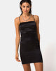 Image de la robe Cecile en satin noir