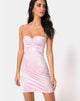 Image de la robe Cecilia en velours rose