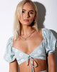 Image de Chelin Crop Top in Sage Daisy