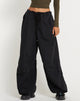 Image du pantalon Chute en microfibre noir