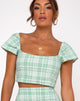 Image de Cindy Crop Top en nappe Neo Mint