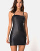 Image of Cinelle Bodycon Dress in Black Coated Spandex