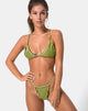 Image de Clova Bikini Top in Slim Stripe Black Citrine