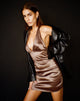 Image de Mini robe Coby en satin bronze