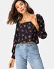 Image de Conila Crop Blouse in Sohey Rose Black
