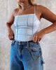 Image de Cosey Top en Satin Powder Blue