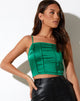 image de Cosey Top en Satin Kelly Green