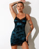 Image de Coti Bodycon Dress in Rose Flock Forest Green