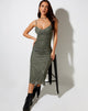 Image de Cotina Midi Dress in Mono Paisley Green